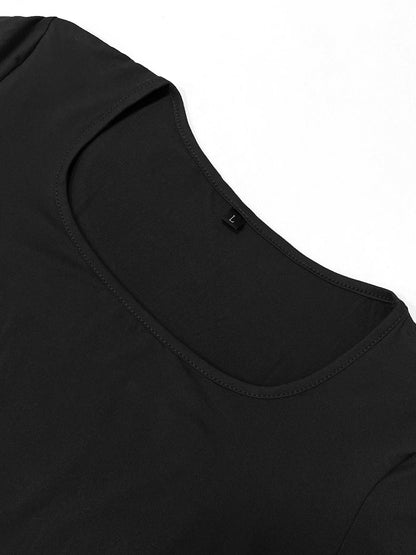 Vestido feminino liso de manga longa, modelo justo ao corpo, básico e chique, estilo minimalista casual